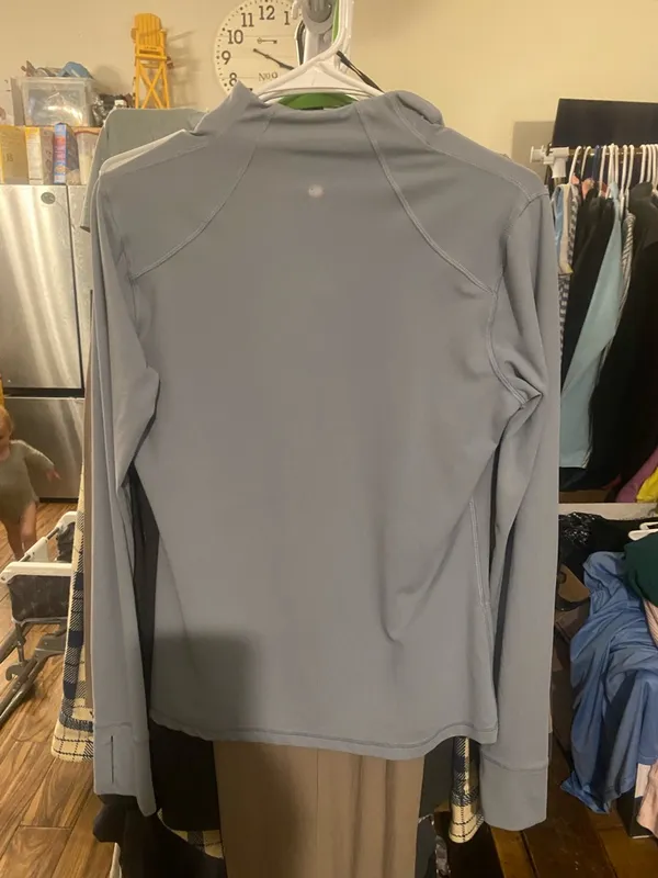 Yogalicious Light Gray Quarter-Zip Performance Pullover - Image 6