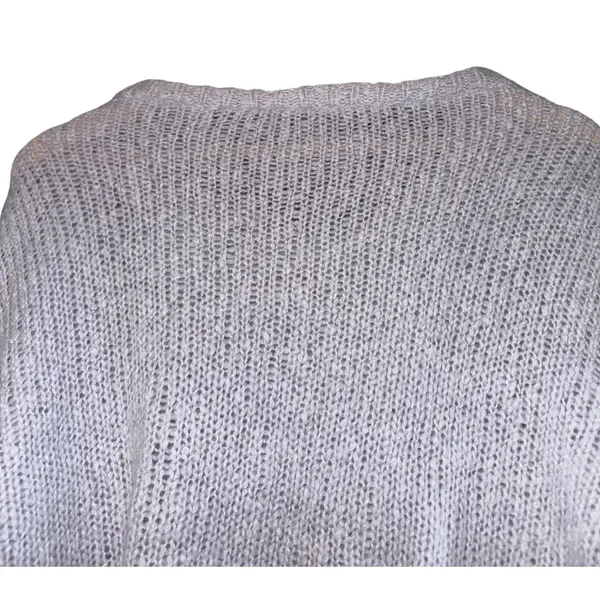 Reformation Wenda Merino Wool Alpaca Blend Crop Sweater Women's M Gray Soft Cozy - Image 6