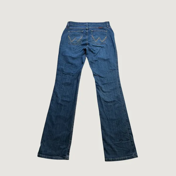 Wrangler Q-Baby Ultimate Riding Jeans Blue Bootcut Mid Rise 7/8x36 Womens - Image 9