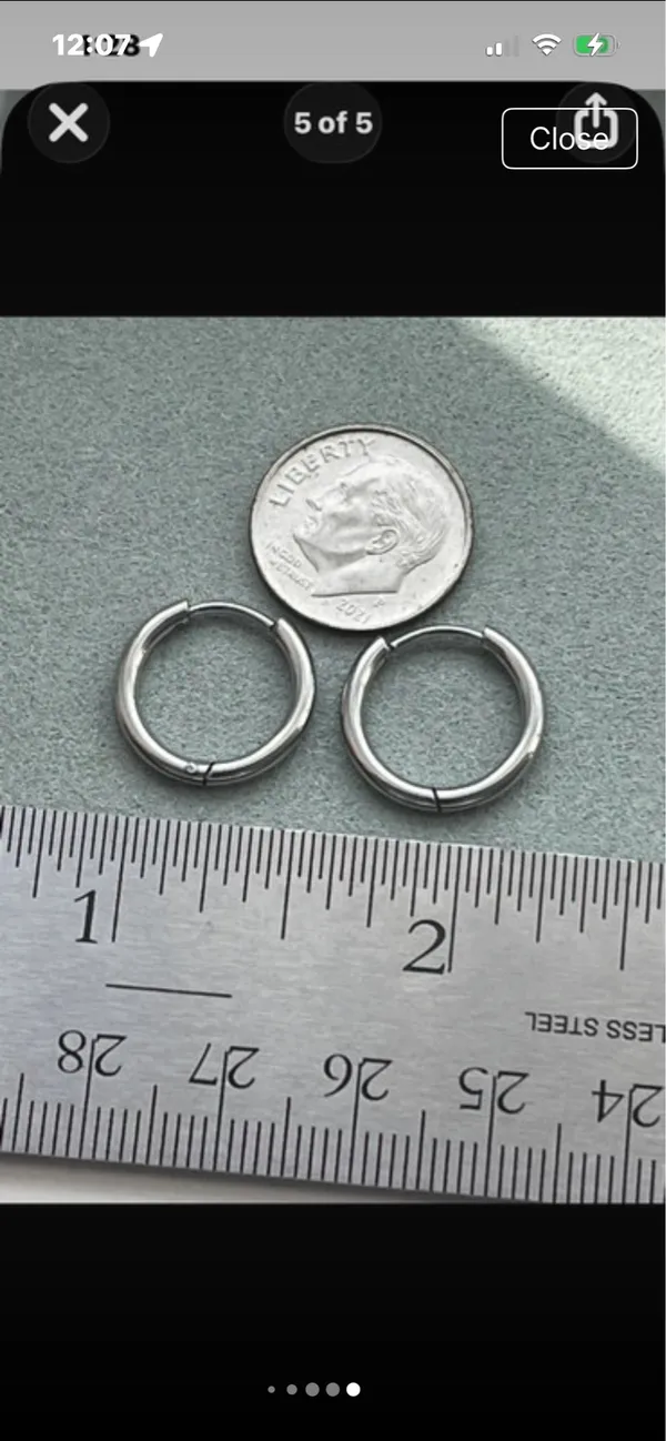 Tarnish resistant waterproof hoops - Image 5