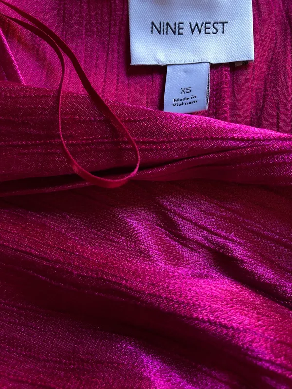 Elegant Pink Satin Wrap Dress From Kohls Nine West - Image 6