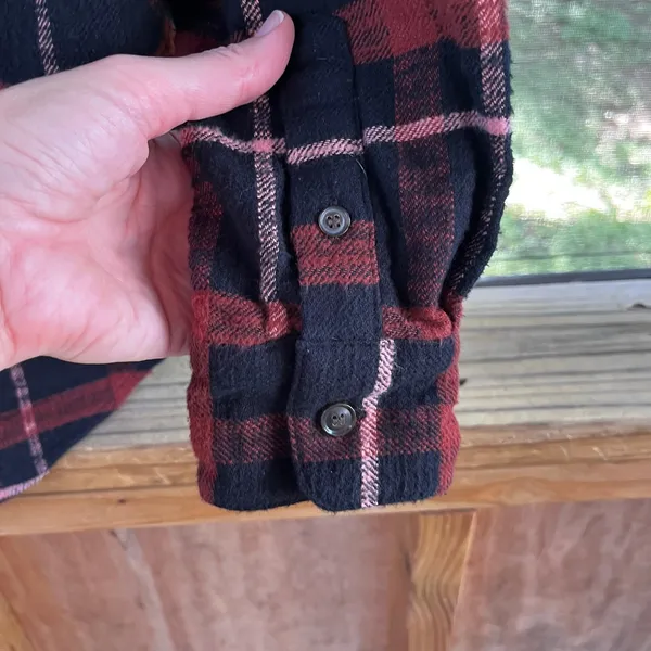 Madewell Women's Flannel Sunday Shirt In Evins Plaid Size M - Image 7