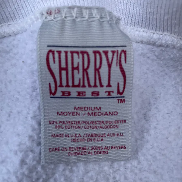 Vintage 90s Viking Serenade White Graphic Crewneck Sweater - Image 4