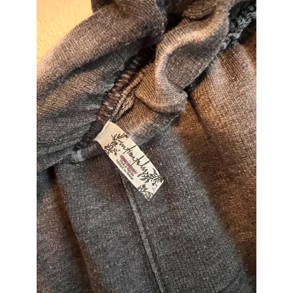 Free People Shorts Women Small Grey Good Vibes Acid Wash Lounge Paperbag Waist - Image 3