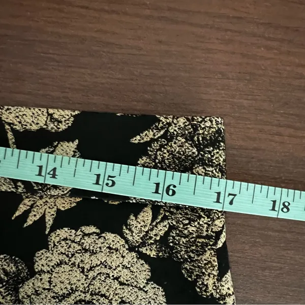 Ann Taylor Gilded Blossom Ankle Pants Black Gold Floral Lined Size 10 NWOT - Image 8