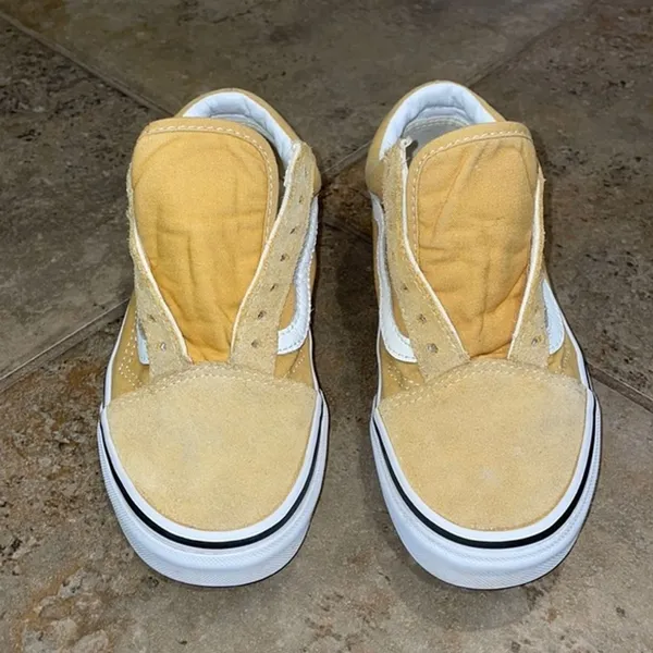 VANS Old Skool SK8 Yellow Suede Low Top Sneakers Unisex M 4 W 5.5 Skateboard - Image 4