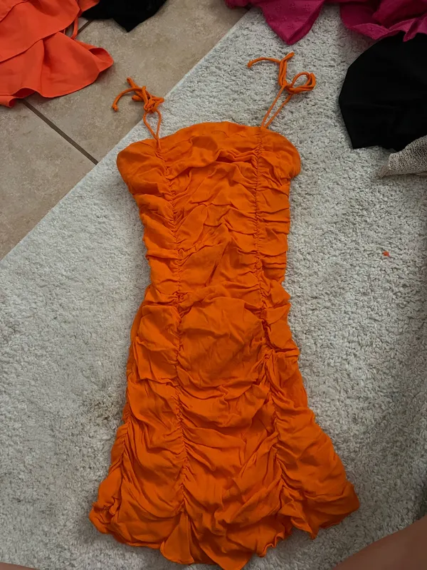 orange mini dress - Image 2