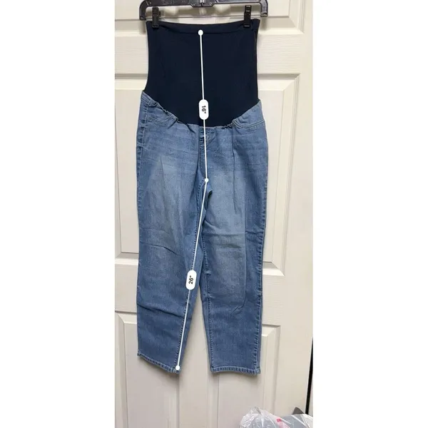 1822 Denim Maternity Pull‎ On Jeans Womens Size 14 32 Light Wash Denim CTDc - Image 2