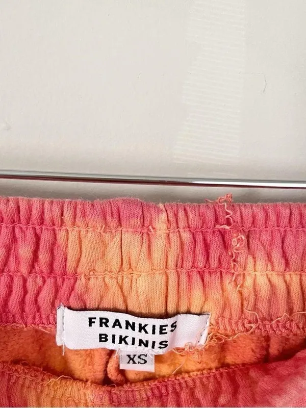 Frankies Bikinis Aiden Sweatpant Tie Dye Size XS Pink Orange - Image 7