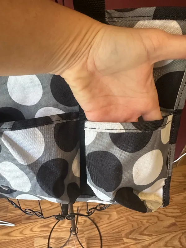 thirty-one Black and White Large Polka Dot Tote - Image 4