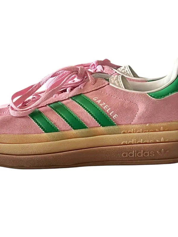 Adidas Originals Gazelle Bold True Pink Green Platform Women’s Size 8.5 Ex Cond - Image 4