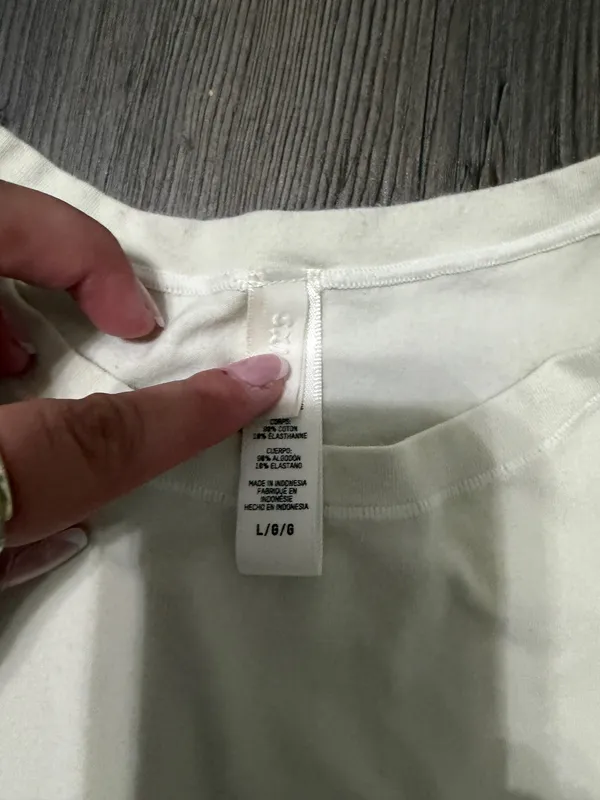 Skims Cream cotton t-shirt - Image 2