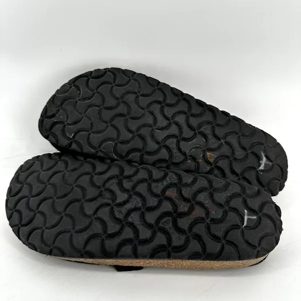 Birkenstock Buckley Clogs Moccasin Suede Cork Adjustable Buckle Black 5 - Image 9