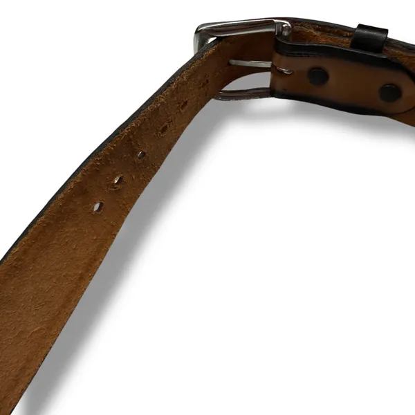 Vintage Tooled Leather Eagle Belt Full Grain Cowhide Western‎ Multi Color 5520 - Image 8
