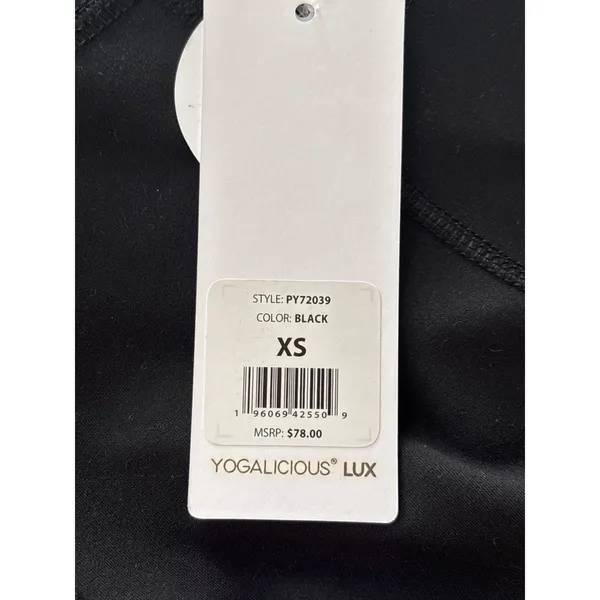Yogalicious Lux‎ Black High Waisted Drawstring Leggings with Pockets XS NWT - Image 5