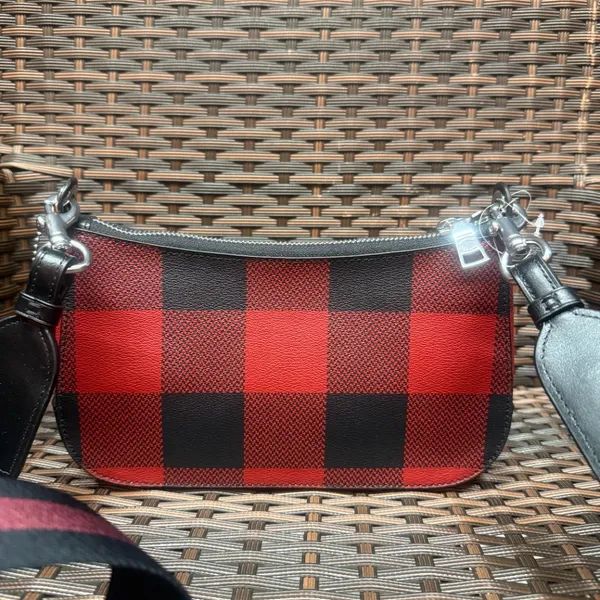 Coach Jes Baguette With Buffalo Plaid Print C6818 - Image 3