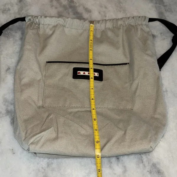 MARNI Drawstring Bag Tan - Image 7