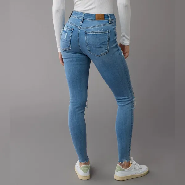 👖American Eagle High-Waisted Jegging Distressed Skinny Jeans👖 ~4 - Image 2