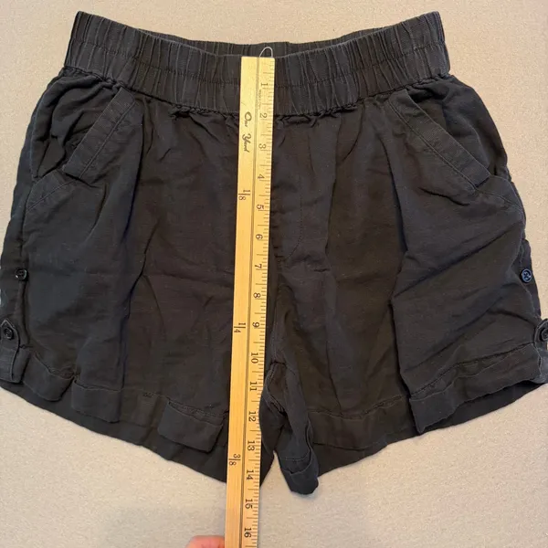 Pact Organic Cotton Hemp Blend Pull On Shorts Black Women Medium - Image 2