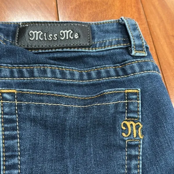 MISS ME Women's Plain Stretch Crop Skinny Zip Ankle‎ Jeans Mid Rise Blue Size 29 - Image 7