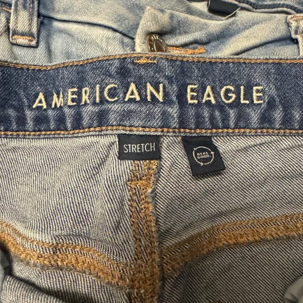 1972 | American Eagle High Waisted Wide Leg Relaxed‎ Baggy Jeans Blue Women 8 - Image 5