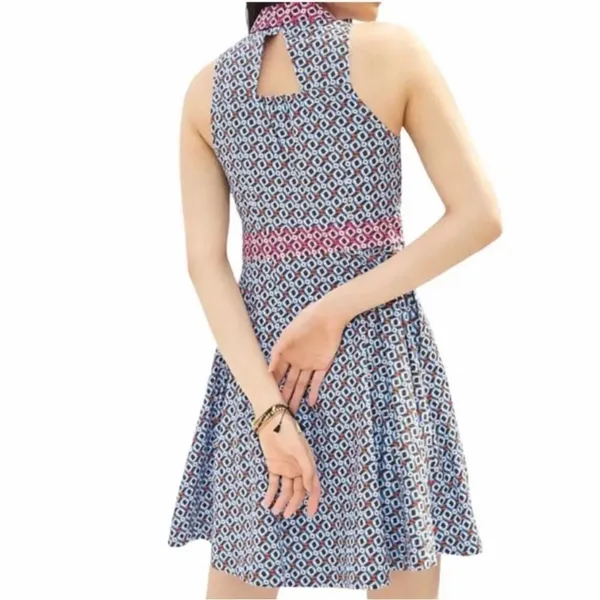 Maeve Anthropologie Buckley Button Front Mini Dress Blue Motif NWT 4 - Image 3