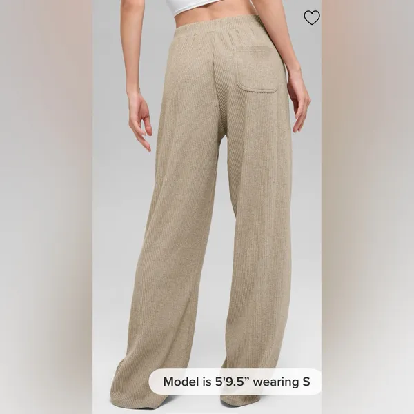 Alo NWT Muse Wide Leg Pants Gravel Heather Size M - Image 2