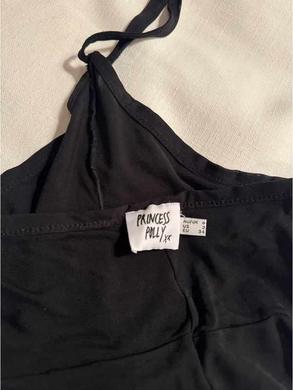 Princess Polly Black Halter Top - Image 3