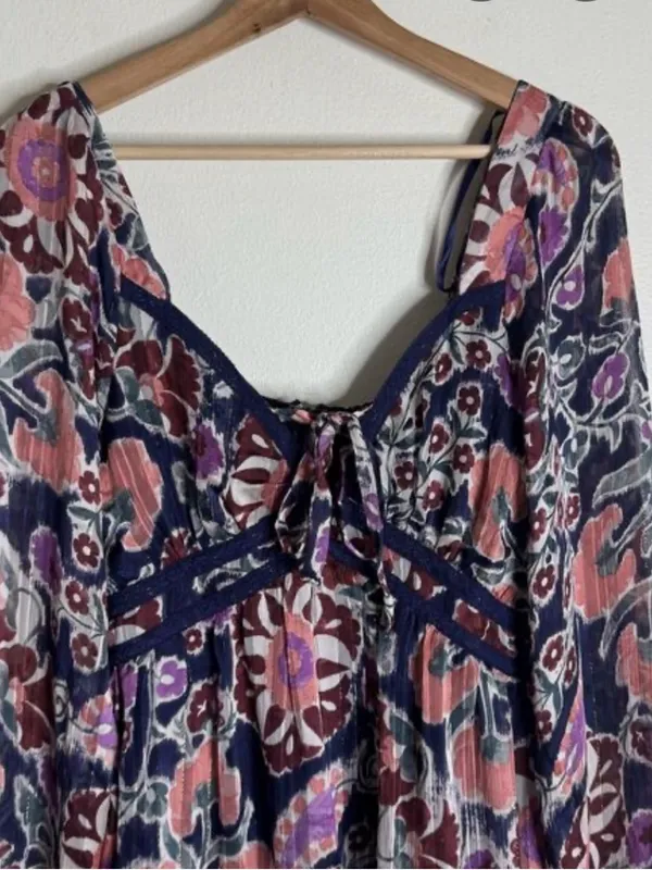 Boho Floral empire waist sweetheart neck dress from Pink Lily boutique - Image 8