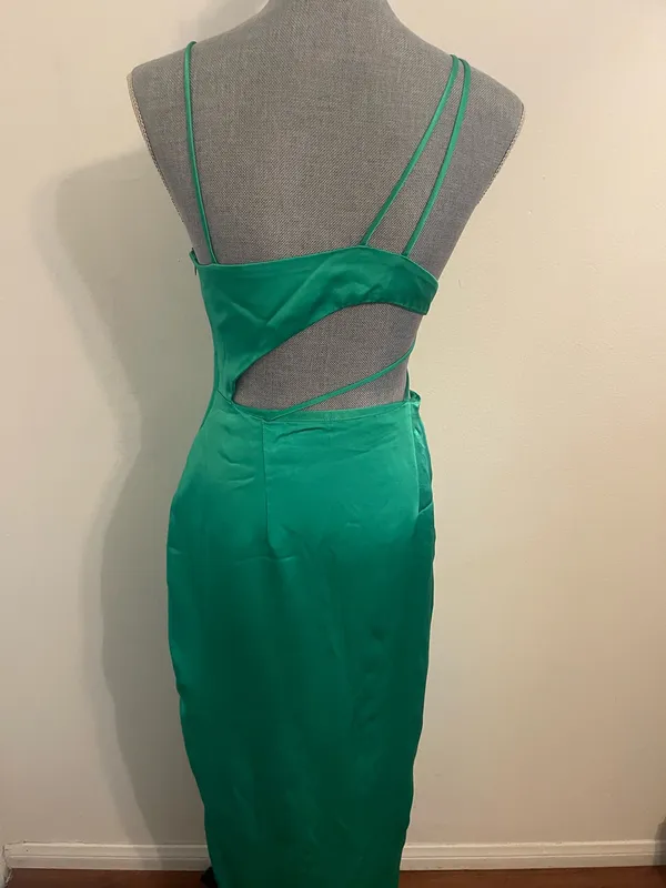 ZARA Satin Midi Dress. Size Small - Image 3