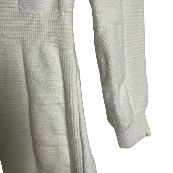 Area Stars White Open Back Knit Long Sleeve Mock Neck Sweater Mini Dress Size M - Image 9