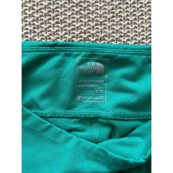 The North Face Flash Dry Women Active Wear Capri Leggings Green‎ Size Small - Image 3
