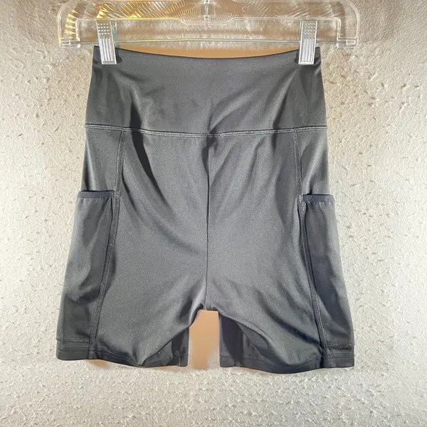 1213 | Gymshark Training High Waisted Biker Shorts‎ Pockets Black Women XS - Image 2