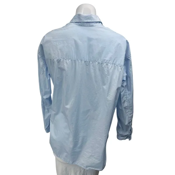 Aritzia Wilfred Women's Blue Long Sleeve Collar Button Down Shirt Top Size XS - Image 2
