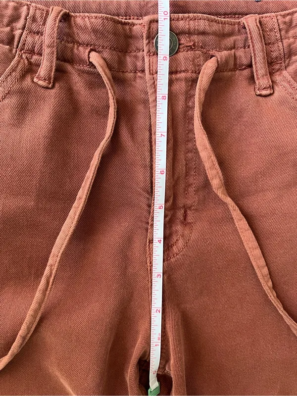 American Eagle Dreamy Drape Stretch Low Rise Ultra Wide Leg Pants 2 Dark Rust - Image 11