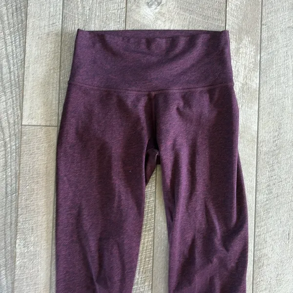 Aerie Size Small Heathered Maroon High-Rise Leggings - Image 3