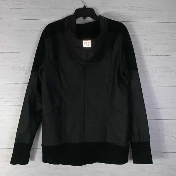 Victoria's Secret VSX Sport Faux Leather Moto Jacket women's size Large - Image 4