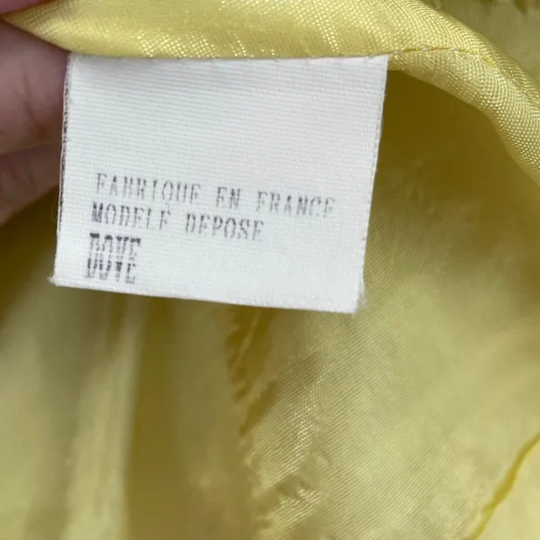 Angel Nina Tweed‎ Jacket Blazer Fringe Multi Color Yellow Size M Career Church - Image 5