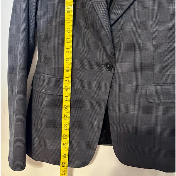 Elie Tahari Single Button Wool Blend‎ Women's Size 4 Blazer Charcoal Business - Image 6