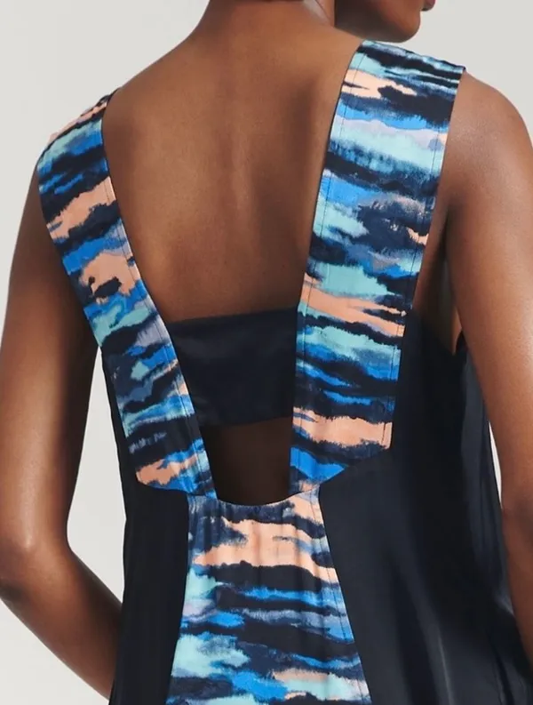 Anthropologie Maeve V-neck Colorblocked Oversized Maxi Dress, Size 0 - Image 3
