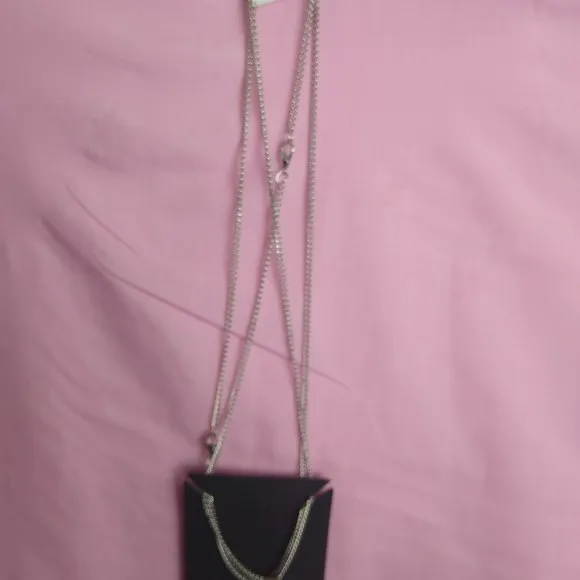Pendant Gift Black Silver Big/Little Sis Charm Chain Necklace 10"in. - Image 8