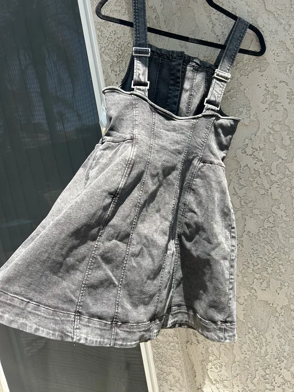Free people gimme more denim mini dress - Image 9