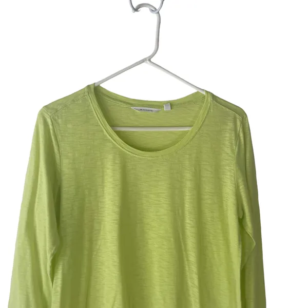 Athleta Size M Neon Green Comfort‎ Breathable T Shirt - Image 2