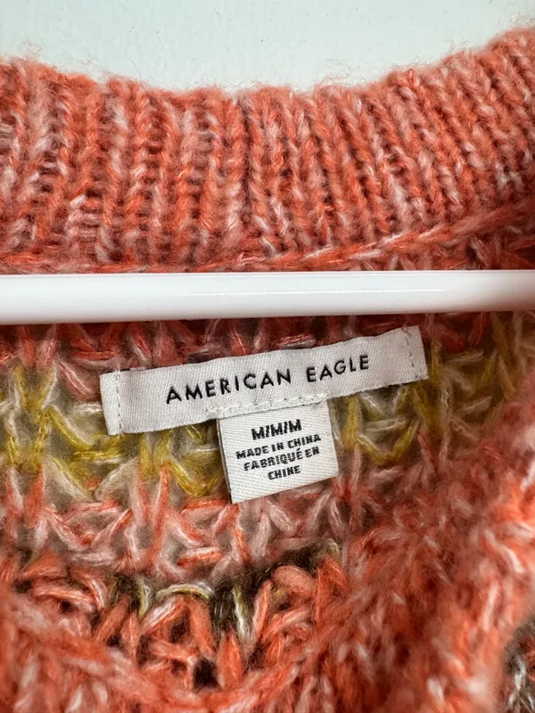 American Eagle knit striped sweater oversized  - Image 2