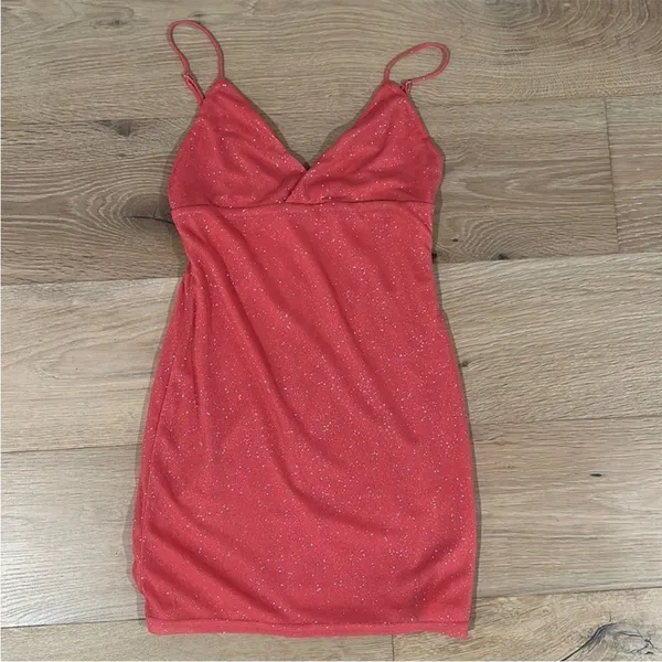 Revolve Superdown Sydney Sparkle Mini Dress in Pink‎ sz small - Image 4