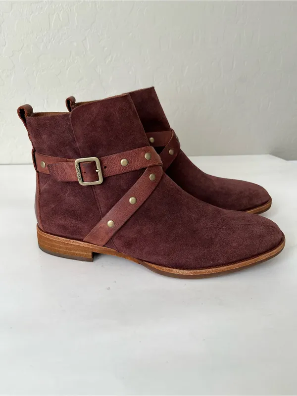 Kork-Ease Kenai Boots leather ankle boots burgundy 6.5 NEW - Image 7