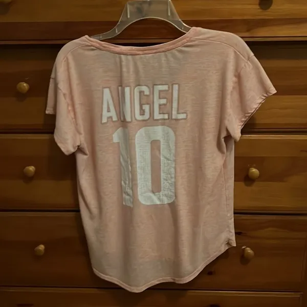 Victoria's Secret Angel Peach T Shirt Top Medium - Image 4