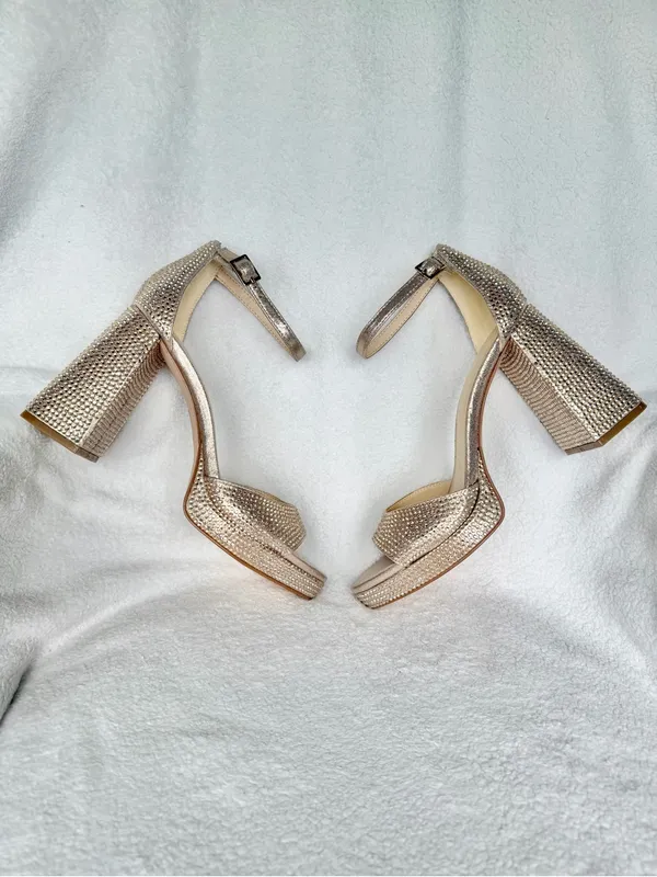 Jessica Simpson Women’s Gold Platform Ankle-Strap Sandal - new no tags Size 9 - Image 8