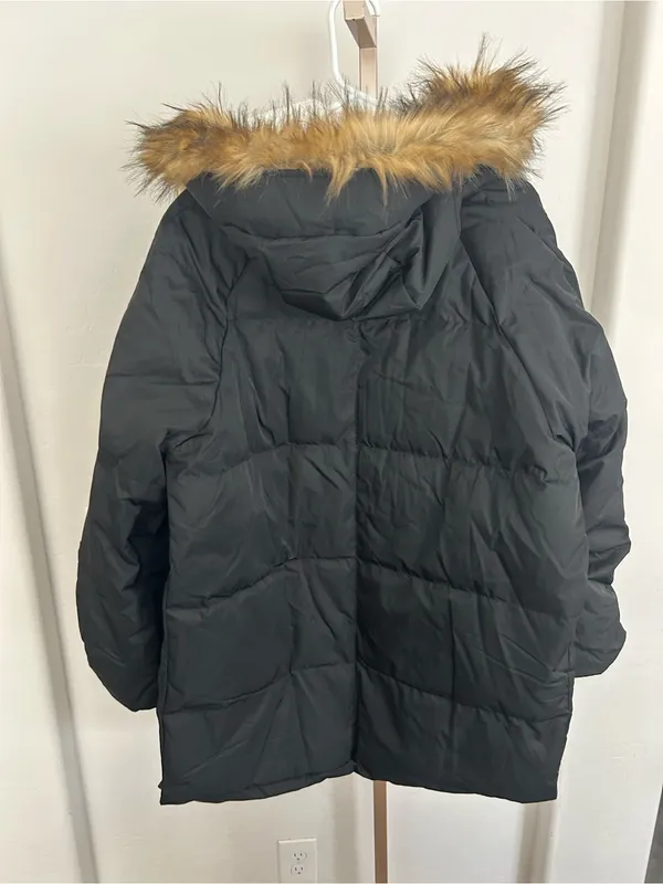 Orolay Black Bubble Puffer Duck Down Jacket Coat w/Faux Fur Hood Sz XL NWT - Image 9