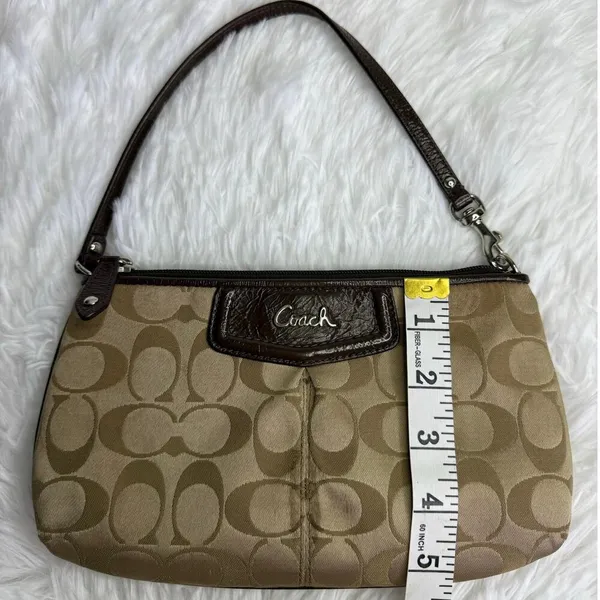 COACH y2k Brown Signature Canvas Wristlet Mini Purse - Image 11